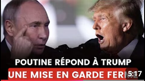 POUTINE Envoie Un Message Fort À TRUMP