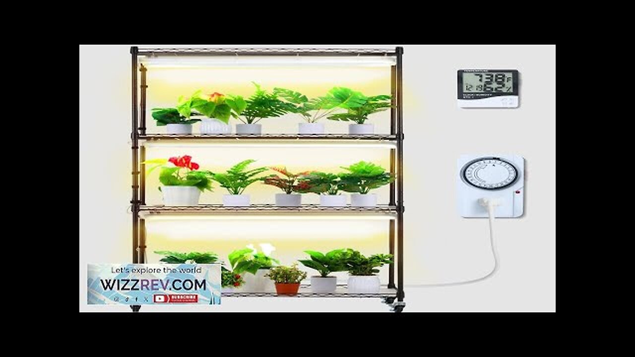 VEVOR Plant Stand with Grow Lights 4 Tiers 180W 59.1" Tall Plant Review