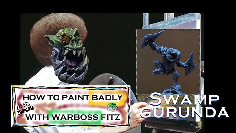 Speed painting with the warboss- Swamp Gurunda no airbrush!