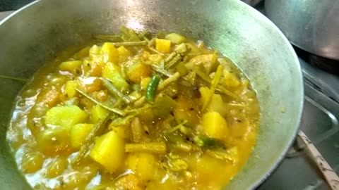 brinjal butter fry with mixed vegitable indian food