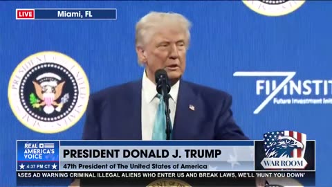 TRUMP SPEAKS AT FII INSTITUTE’S PRIORITY SUMMIT