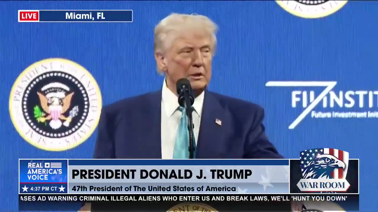 TRUMP SPEAKS AT FII INSTITUTE’S PRIORITY SUMMIT