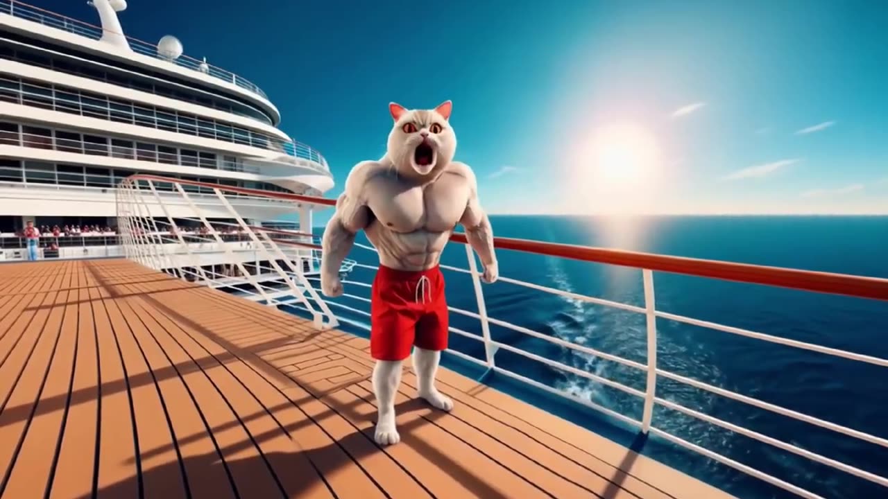 Dad cat & kitten :EPIC adventures! /laughs & thrills!😂💥#cat #catfunny
