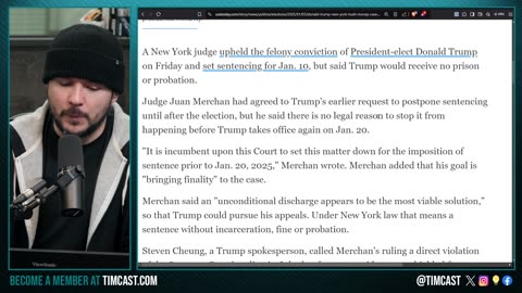 Democrats UPHOLD Trump Sentencing, Prison Could BLOCK His Inauguration?? Trump Files To QUASH