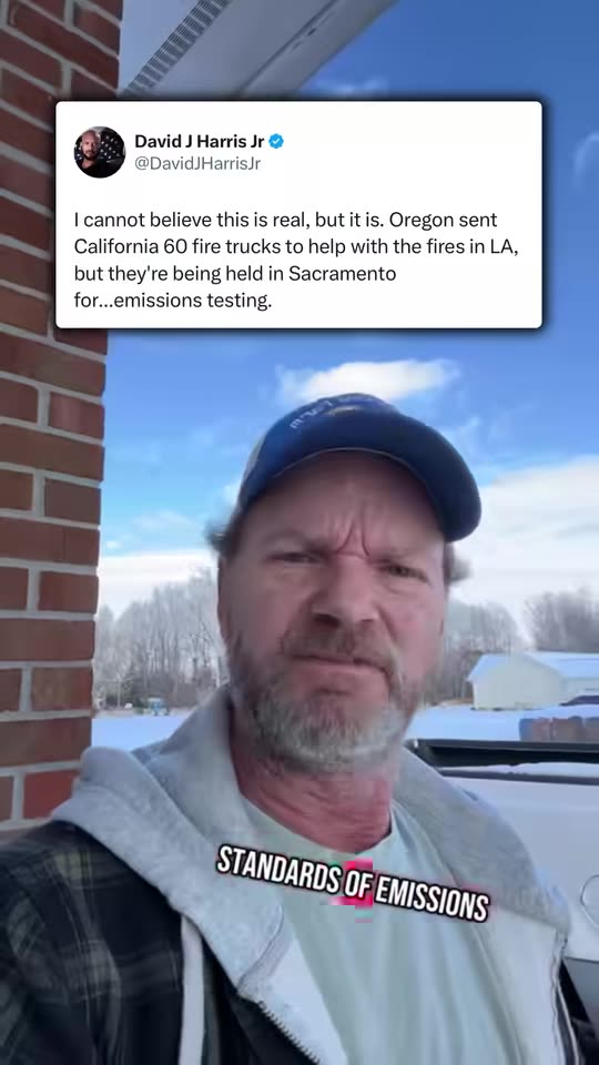 Oregon Fire Trucks Headed to LA Fires Stopped in Sacramento for Emissions Testing