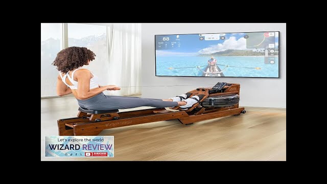 Water Rowing Machine for Home Use Oak Wood Rower Machine with Upgraded Review