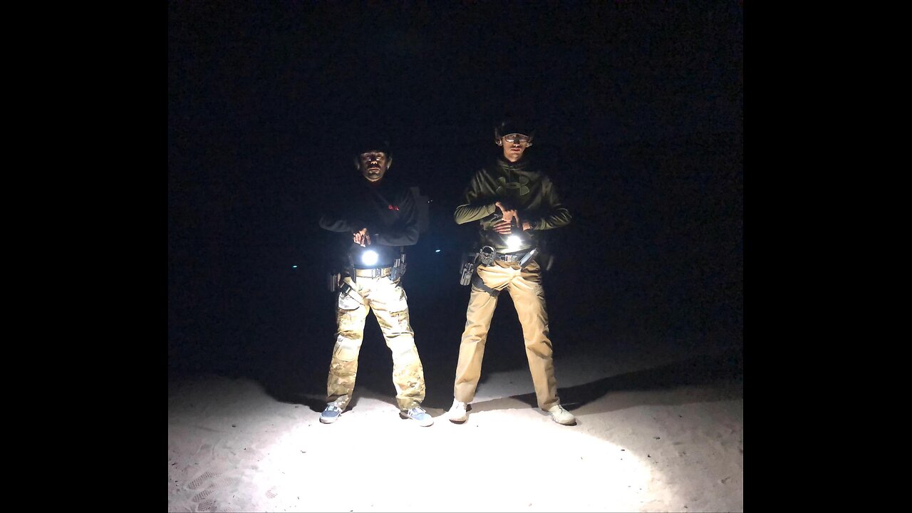 Night time training.