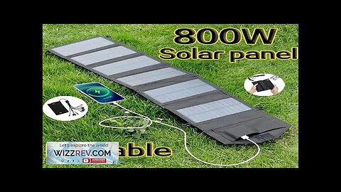 800W Foldable Solar Panel Portable 6-fold Solar Panels Charger USB 5V DC Review