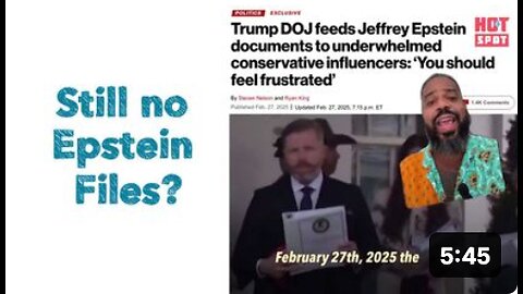 Still no Epstein Files?