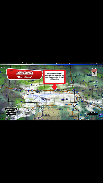 ❄️ Snowstorm Warning: 1"/Hr in S. ND Tonight! 2/7/25 #shorts #weather