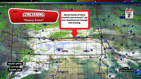 ❄️ Snowstorm Warning: 1"/Hr in S. ND Tonight! 2/7/25 #shorts #weather