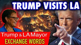 Trump And LA Mayor Karen Bass In Exchange While Trump Visits LA Disaster Zone