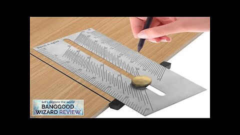 Multi-func Square Ruler Woodworking Scribe T-type Ruler Stainless Steel Dovetail Marking Review