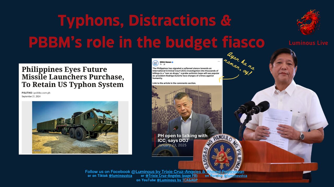 Typhons, Distractions and the President's Role in the budget
