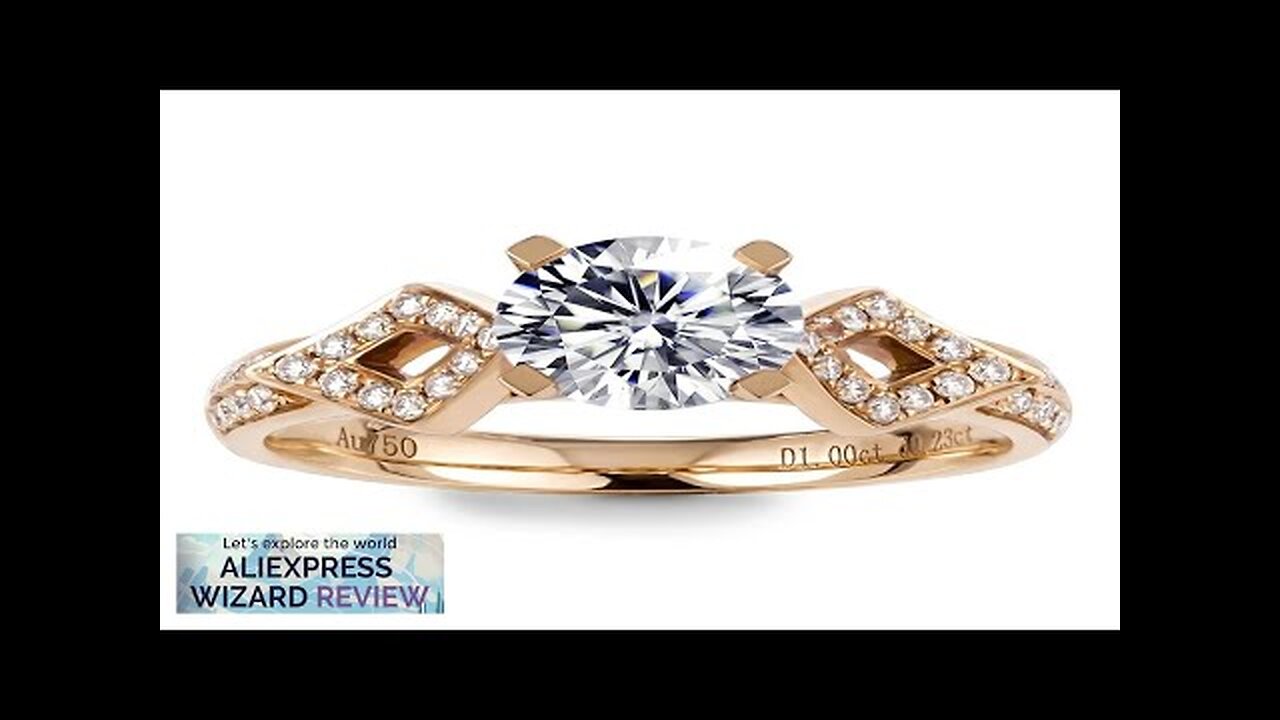 18K Rose Gold Moissanite Ring Engament 1 Carat MS-053 Review