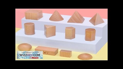 Montessori Mystery Bag Wood Sensory Toys Objects Geometric Shapes Natural Wood Color Review