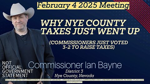 Nye County taxes went up: why?