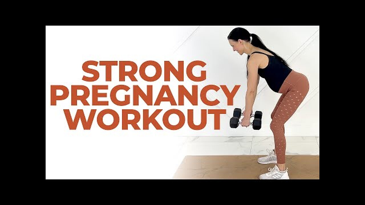 20 Minute Pregnancy Strength Workout + Stretch