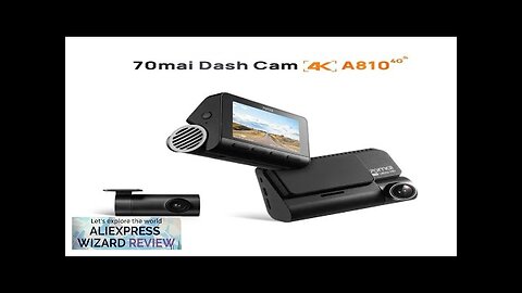 70mai 4K Dash Cam A810 Ultra HD Resolution Built-in GPS ADAS Night Review