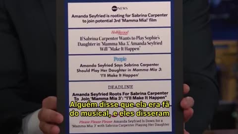 Amanda Seyfried on Jimmy Fallon talks about Sabrina Carpenter as her daughter in 'Mamma Mia! 3'