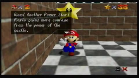 Super Mario 64 - Getting a Secret Star from Toad by Hazy Maze Cave