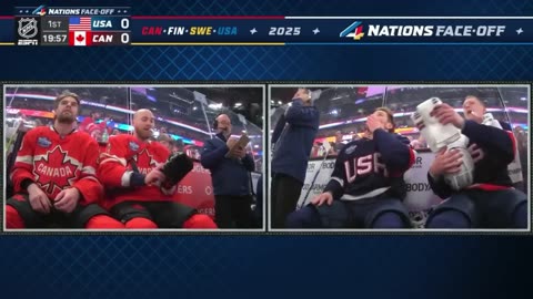 USA vs. Canada Starts With 3 Fights in the First 9 Seconds | 4 Nations Face-Off