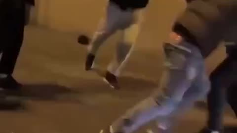Immigrants fighting on the streets of Poland!