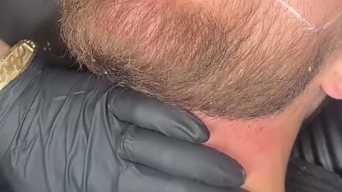 Beard Cleanup on Male Client Using Sexy Smooth Golden Allure Hard Wax | @azbeautybarn