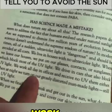THE REAL REASON WHY THEY TELL YOU TO AVOID THE SUN