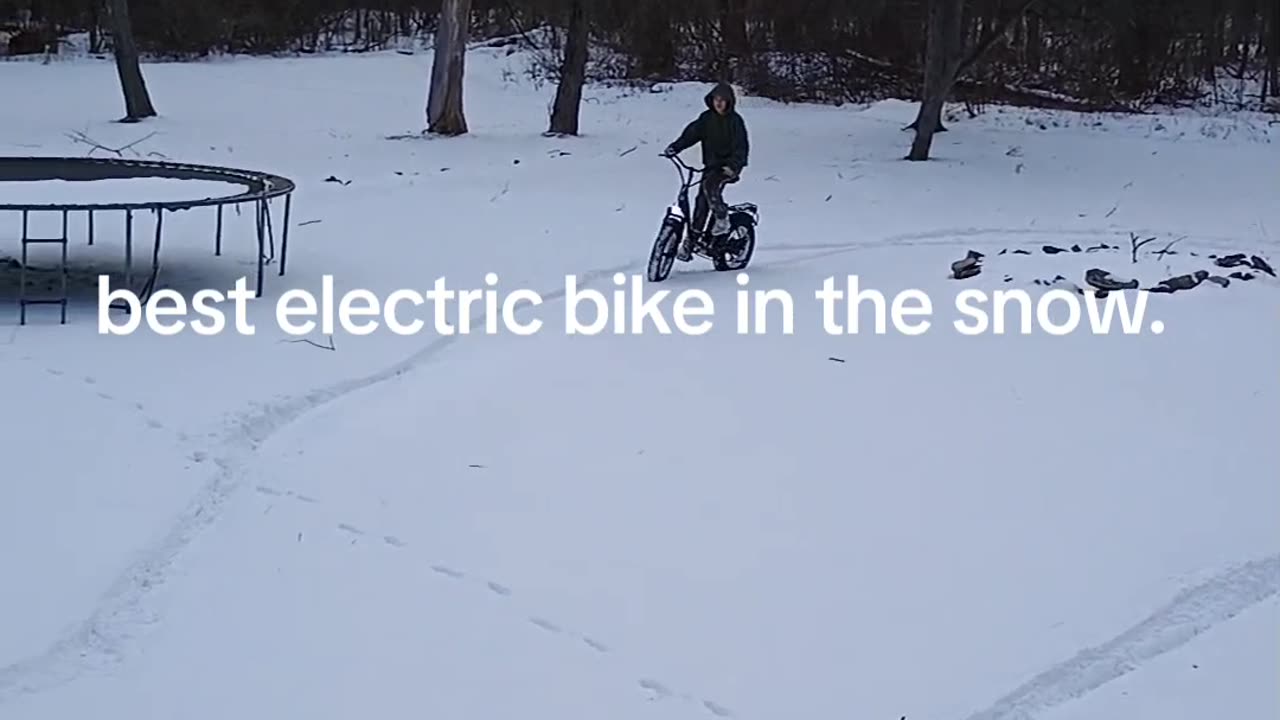 HIBOY ELECTRIC BIKE IN THE SNOW. #HIBOY #EBIKE