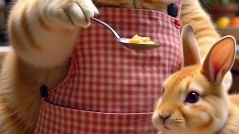 Catlovers catcooking aivideo aigenrator ,aiart ,catlover fyp funnycat funnyvideo viralvideo