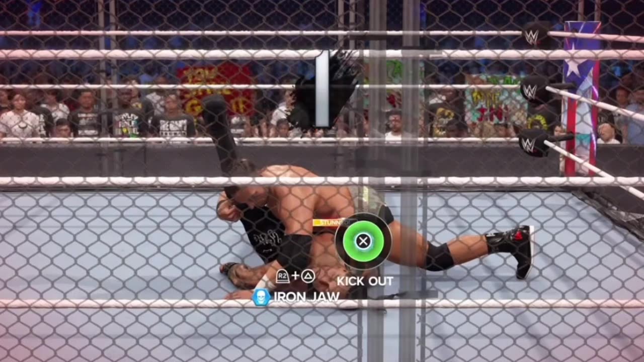 WWE 2K24 La knight vs Damien priest steel cage