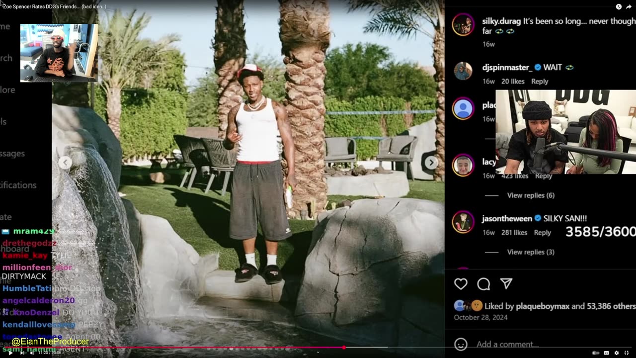 DDG Live Zoe Spencer Rates DDG's Friends... (bad idea..) REACTION