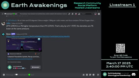 Earth Awakenings - Livestream 1 - #3046 - Live on Rumble/Youtube/X-Twitter/Twitch