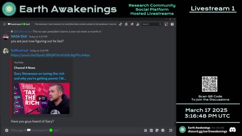 Earth Awakenings - Livestream 1 - #3046 - Live on Rumble/Youtube/X-Twitter/Twitch