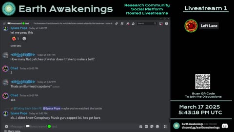 Earth Awakenings - Livestream 1 - #3046 - Live on Rumble/Youtube/X-Twitter/Twitch