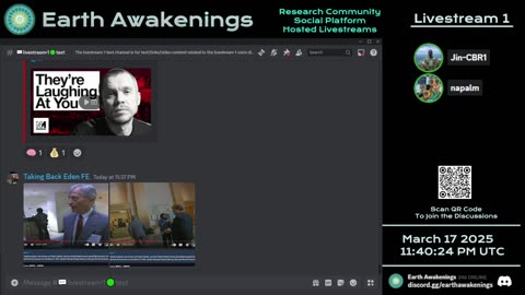 Earth Awakenings - Livestream 1 - #3048 - Live on Rumble/Youtube/X-Twitter/Twitch