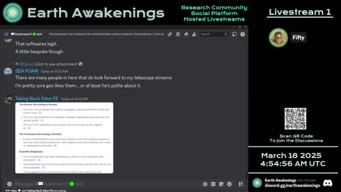 Earth Awakenings - Livestream 1 - #3048 - Live on Rumble/Youtube/X-Twitter/Twitch