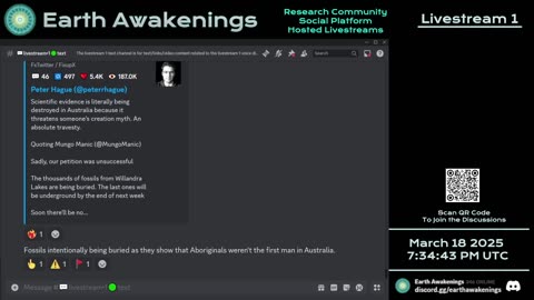 Earth Awakenings - Livestream 1 - #3048 - Live on Rumble/Youtube/X-Twitter/Twitch