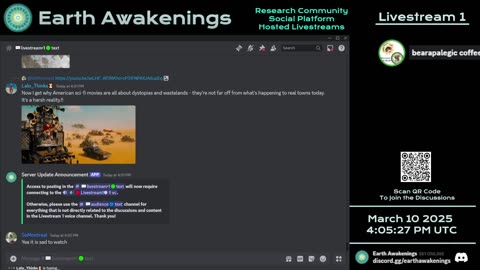 Earth Awakenings - Livestream 1 - #3030 - Live on Rumble/Youtube/X-Twitter/Twitch