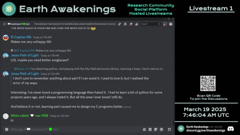 Earth Awakenings - Livestream 1 - #3048 - Live on Rumble/Youtube/X-Twitter/Twitch