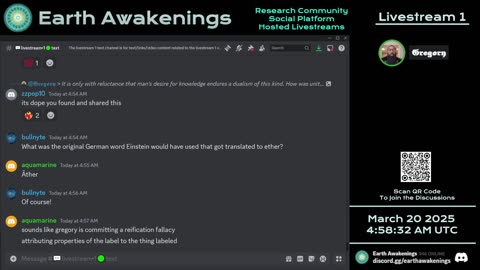 Earth Awakenings - Livestream 1 - #3052 - Live on Rumble/Youtube/X-Twitter/Twitch