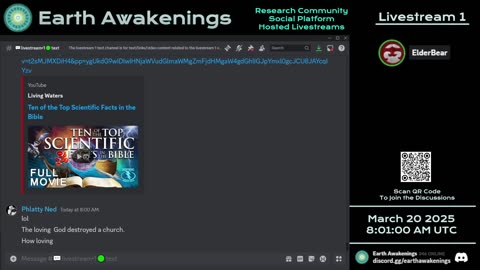 Earth Awakenings - Livestream 1 - #3052 - Live on Rumble/Youtube/X-Twitter/Twitch