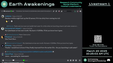 Earth Awakenings - Livestream 1 - #3052 - Live on Rumble/Youtube/X-Twitter/Twitch