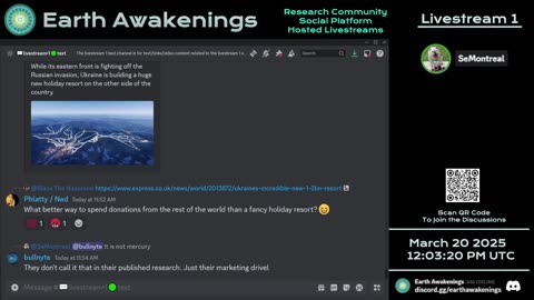 Earth Awakenings - Livestream 1 - #3052 - Live on Rumble/Youtube/X-Twitter/Twitch