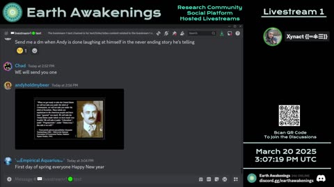 Earth Awakenings - Livestream 1 - #3052 - Live on Rumble/Youtube/X-Twitter/Twitch