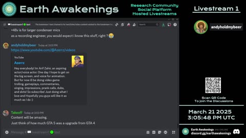 Earth Awakenings - Livestream 1 - #3055 - Live on Rumble/Youtube/X-Twitter/Twitch