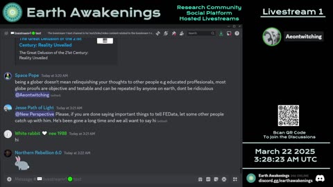 Earth Awakenings - Livestream 1 - #3055 - Live on Rumble/Youtube/X-Twitter/Twitch