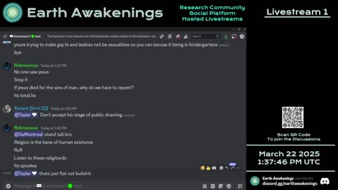 Earth Awakenings - Livestream 1 - #3055 - Live on Rumble/Youtube/X-Twitter/Twitch