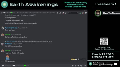 Earth Awakenings - Livestream 1 - #3055 - Live on Rumble/Youtube/X-Twitter/Twitch